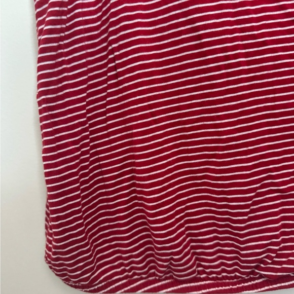 American Eagle Outfitters Red Striped One-Shoulder Tank Top - Picture 2 of 4